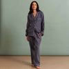 Women's Blueberry Linen Pyjama Trouser Set