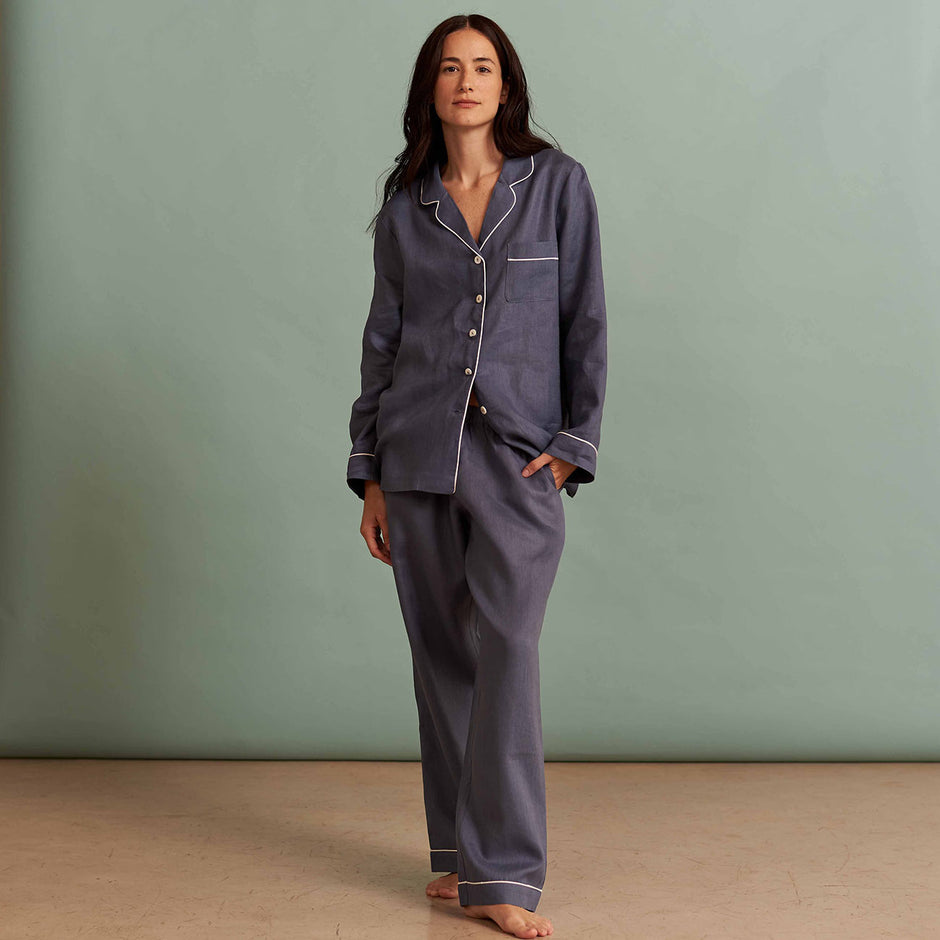 Linen pyjamas, tops, bottoms & linen PJ sets UK | Piglet in Bed UK