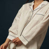 Women's White Linen Pyjama Shirt
