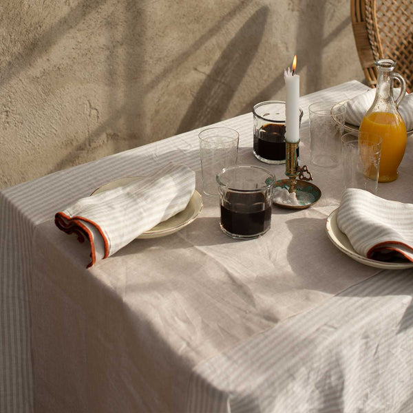 Oatmeal Linen Table Runner