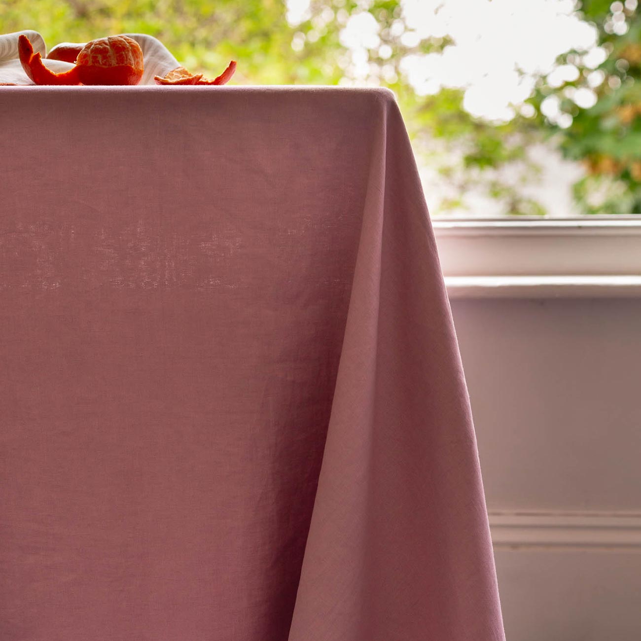 Raspberry Linen Tablecloth