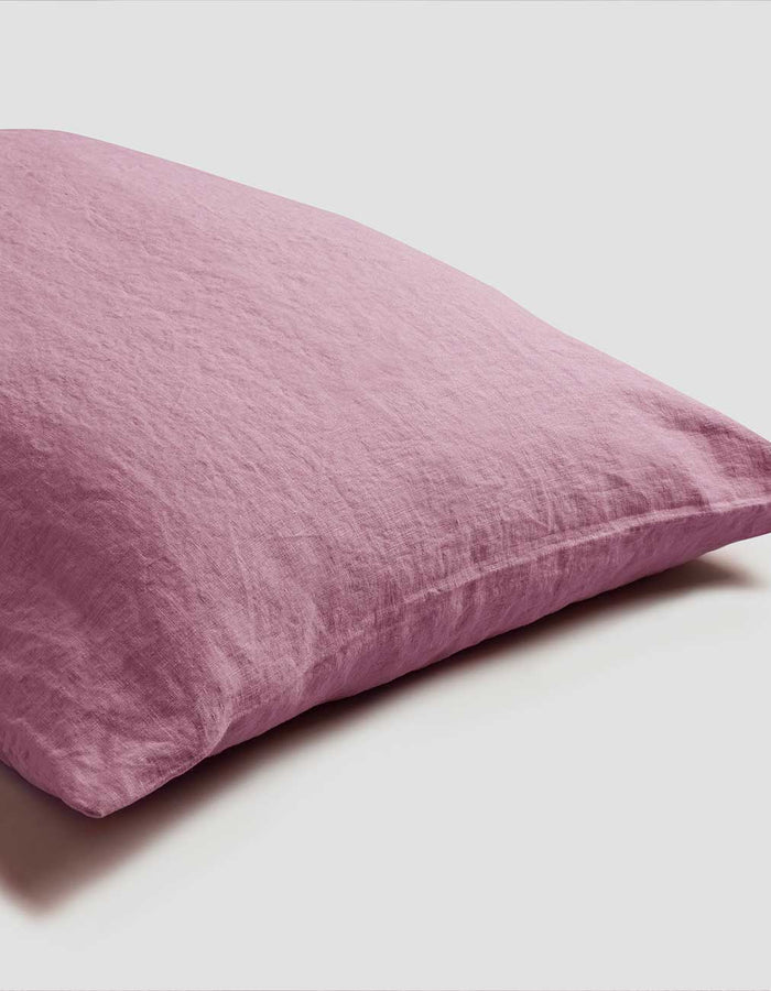 Raspberry Linen Pillowcases