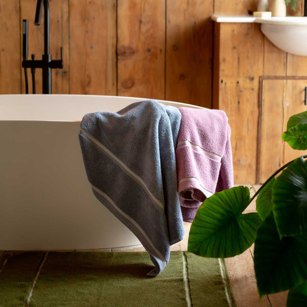 Warm Blue Bath Towel - Piglet in Bed
