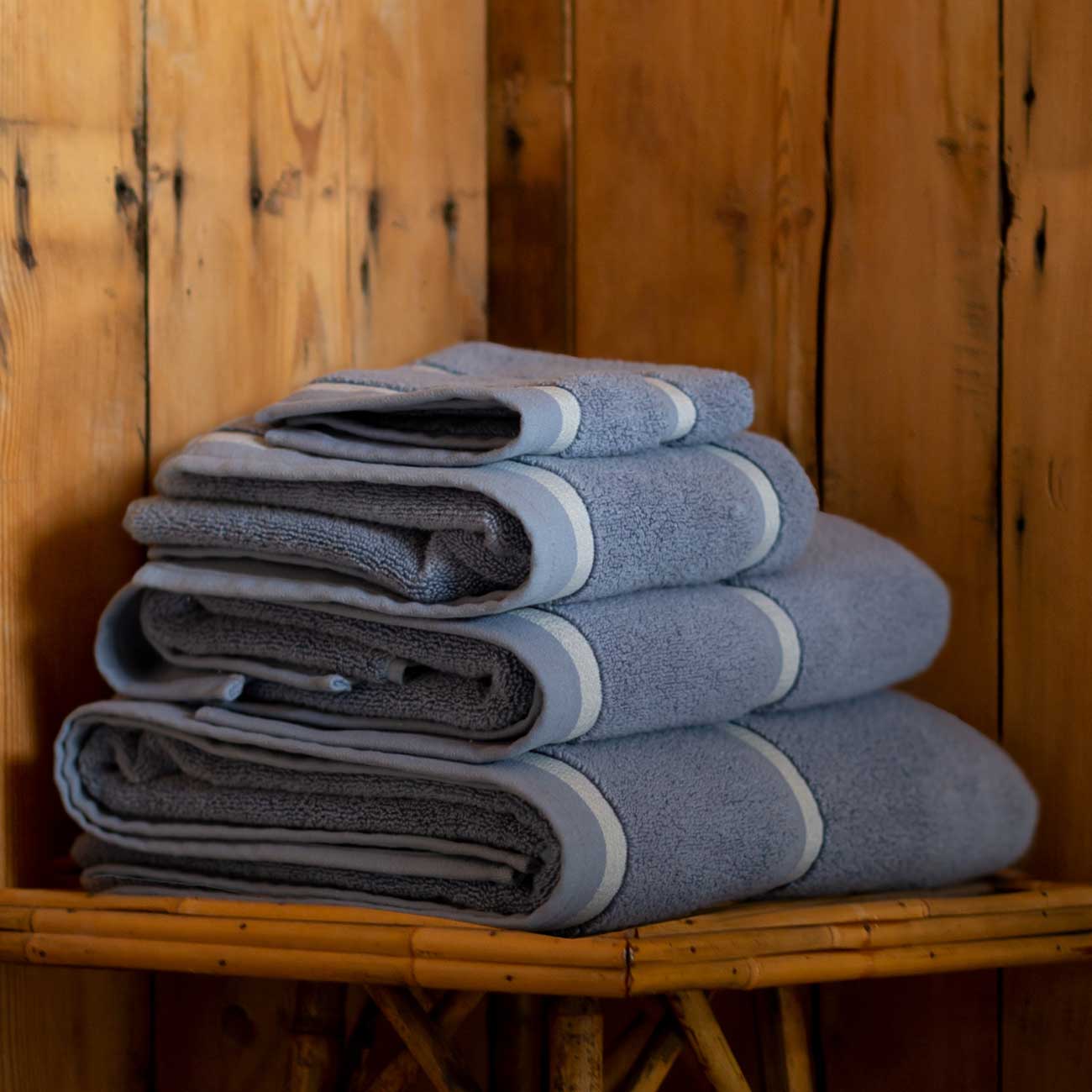 Warm Blue Terry Towels