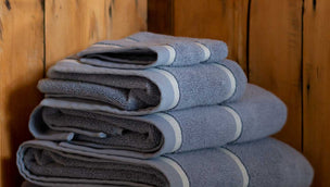 Warm Blue Terry Towels