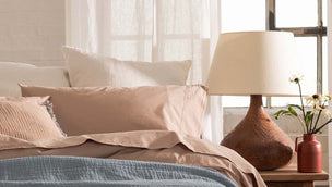 Cafe au Lait Washed Cotton Percale Bedtime Bundle - Piglet in Bed