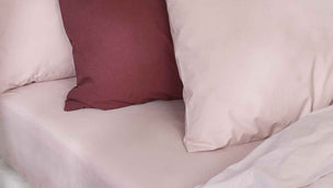French Rose and Mulberry Washed Cotton Percale Bedding