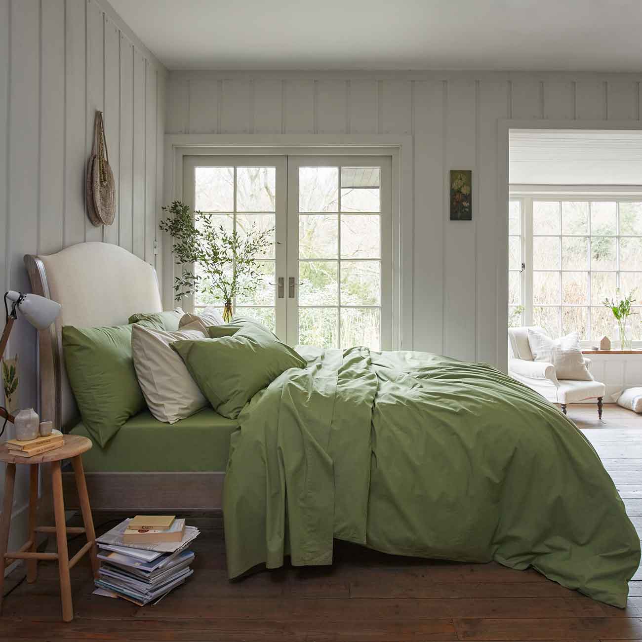 Pear Washed Cotton Percale Duvet Cover