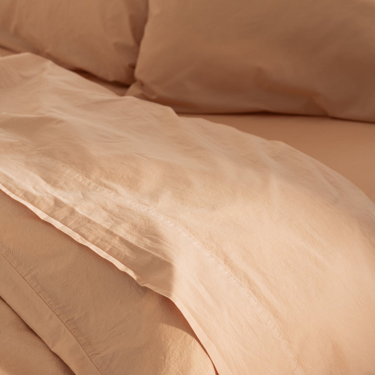 Sun Baked Washed Cotton Percale Flat Sheet - Piglet in Bed