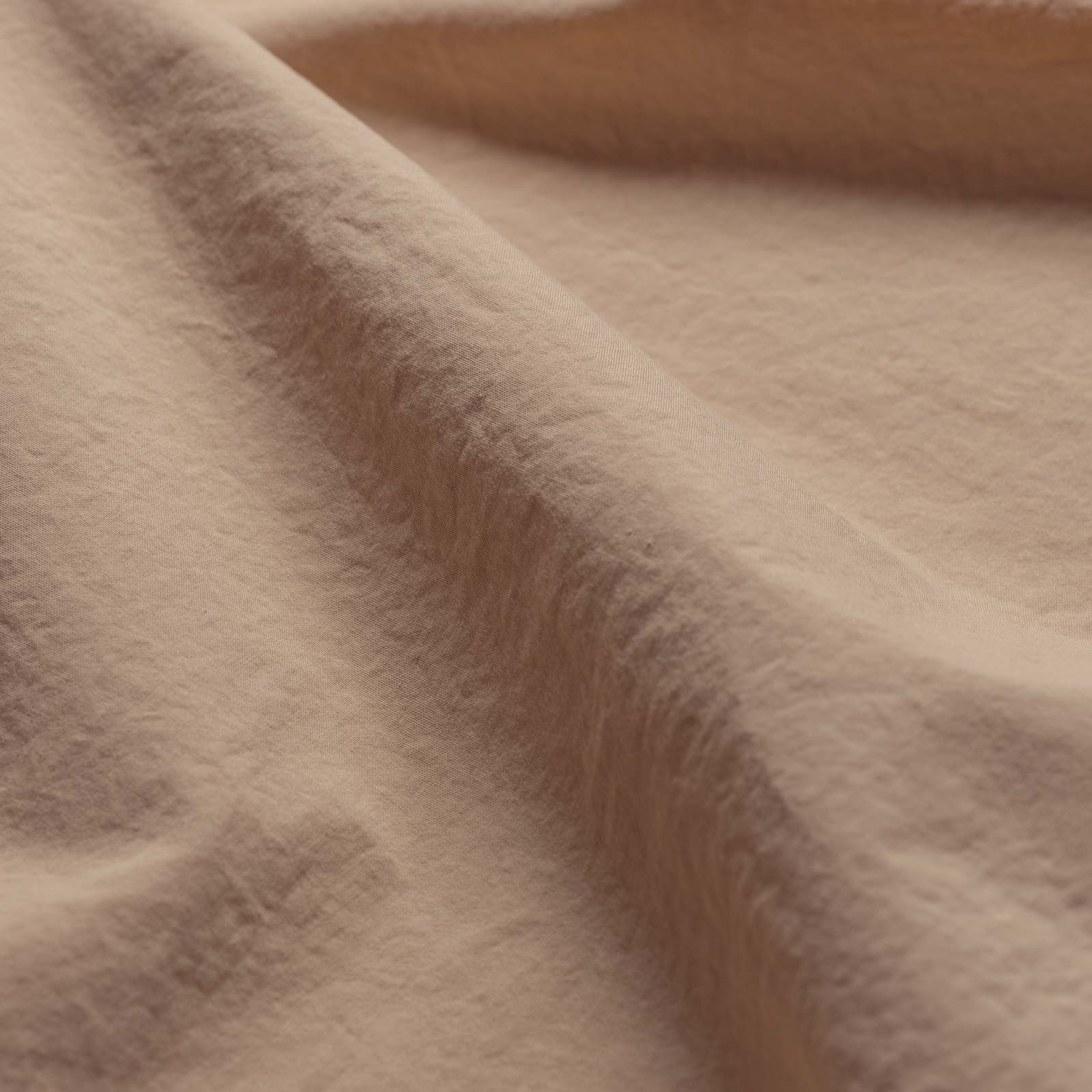 Cafe au Lait Washed Cotton Percale Flat Sheet - Piglet in Bed