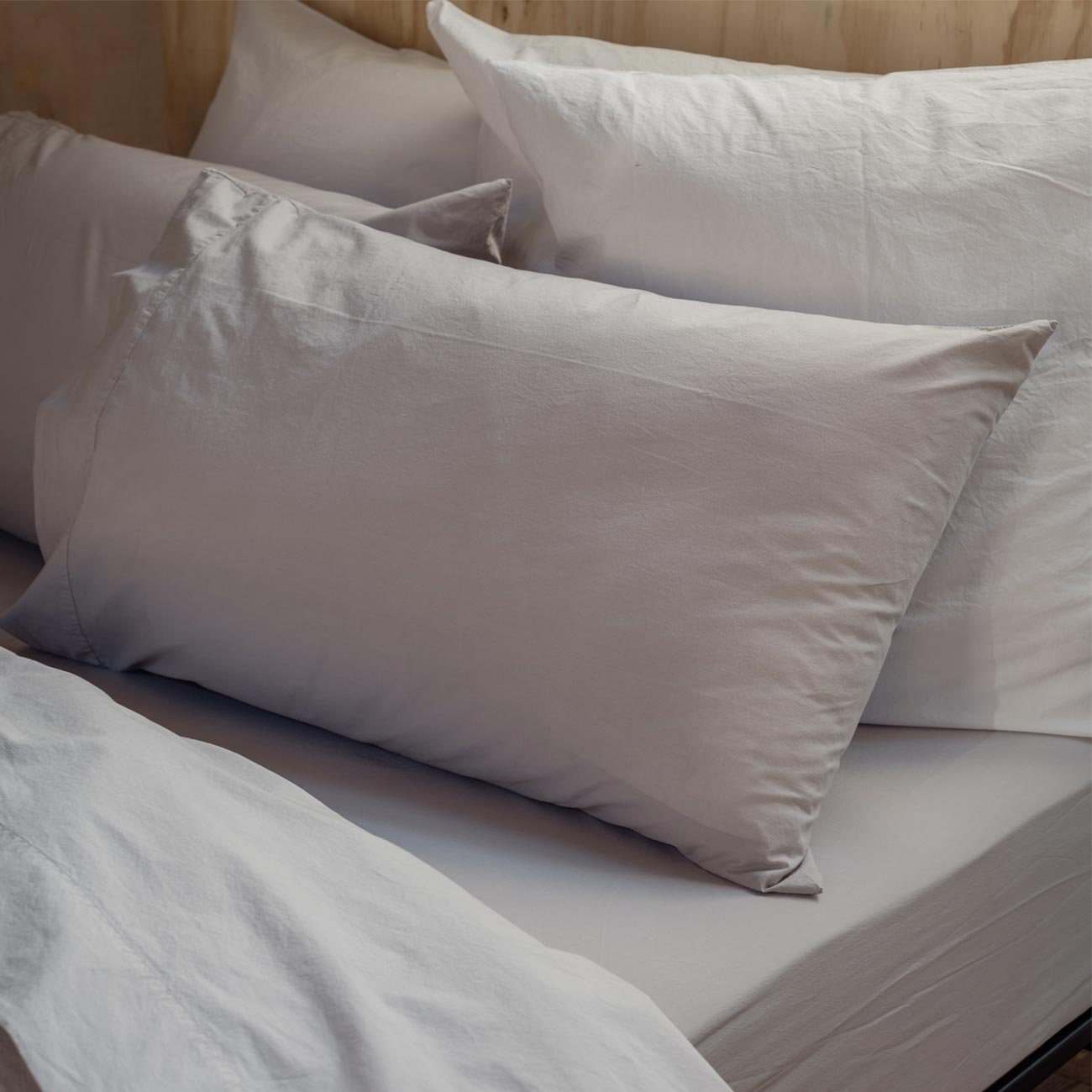 Stone Washed Percale Cotton Pillowcases