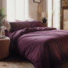 Mulberry Washed Percale Cotton Bedding