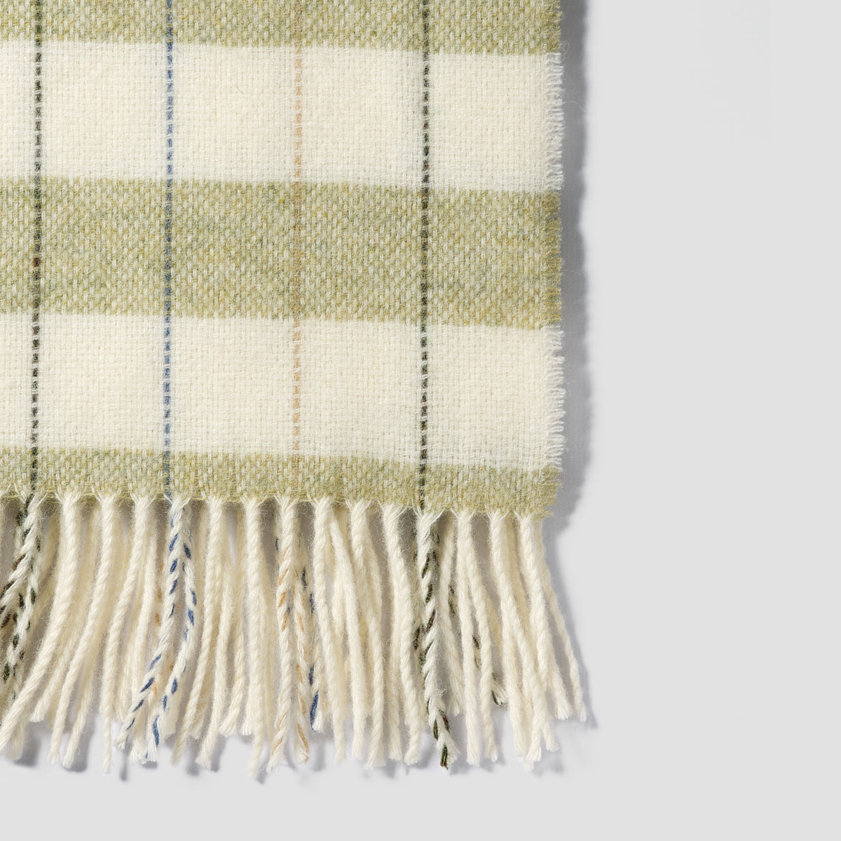 Apple Checked Stripe Wool Blanket - Piglet in Bed