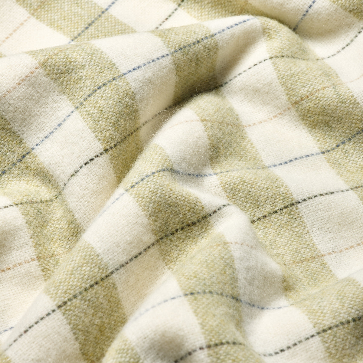 Apple Checked Stripe Wool Blanket - Piglet in Bed