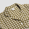 Botanical Green Gingham Linen Pyjama Shirt - Piglet in Bed