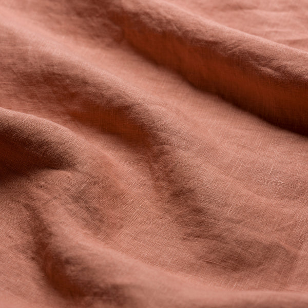 Warm Clay Linen Flat Sheet