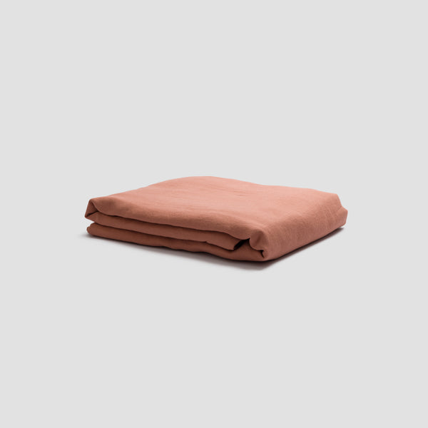 Warm Clay Linen Flat Sheet