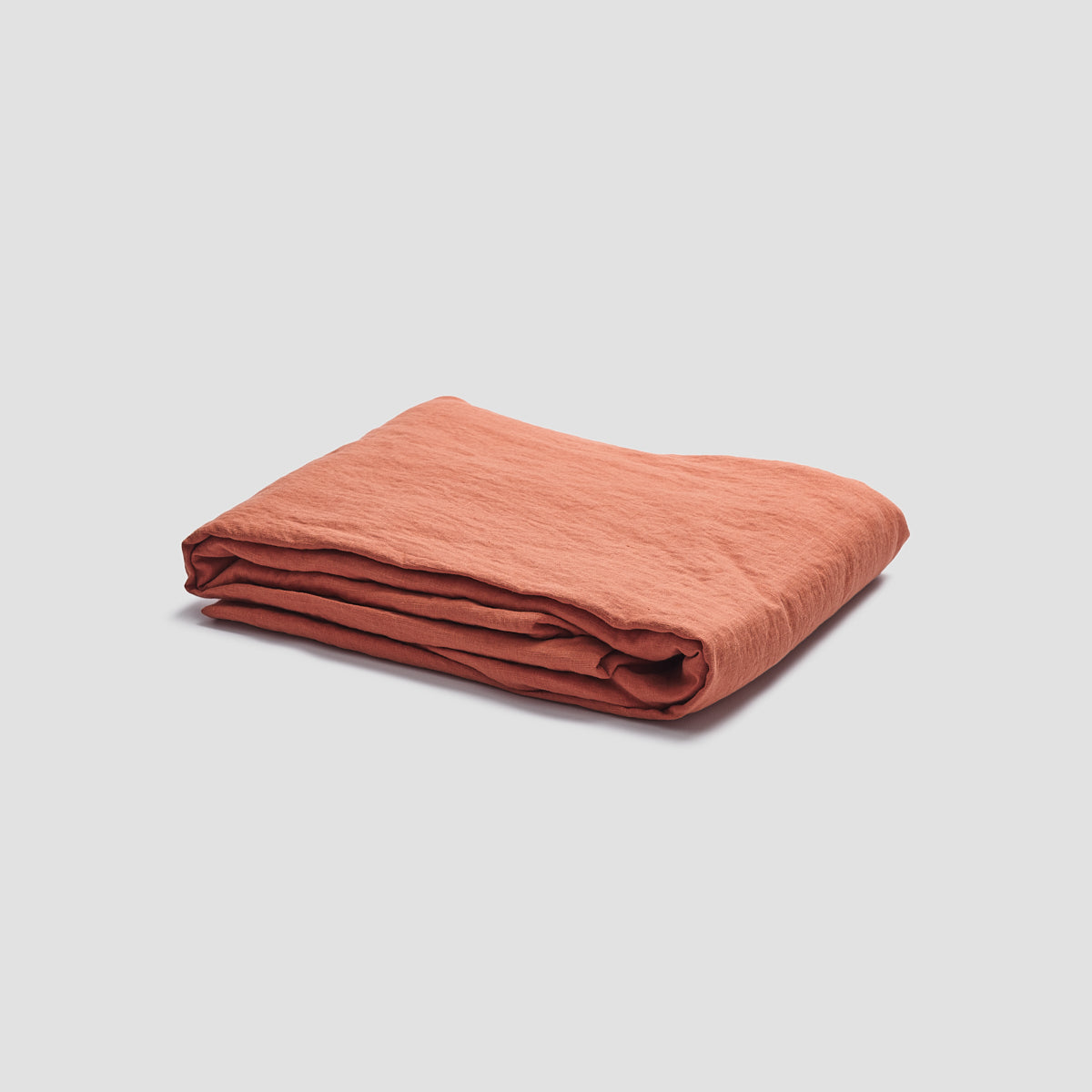 Burnt Orange Linen Fitted Sheet