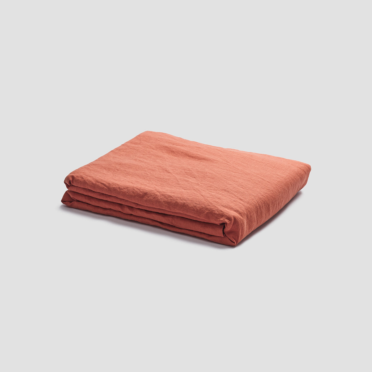 Burnt Orange Linen Flat Sheet