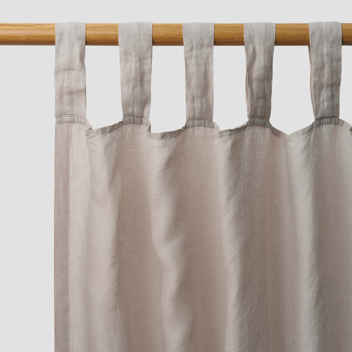 Oatmeal Linen Curtains (Pair) - Piglet in Bed
