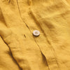 Honey Linen Duvet Cover Button Detail