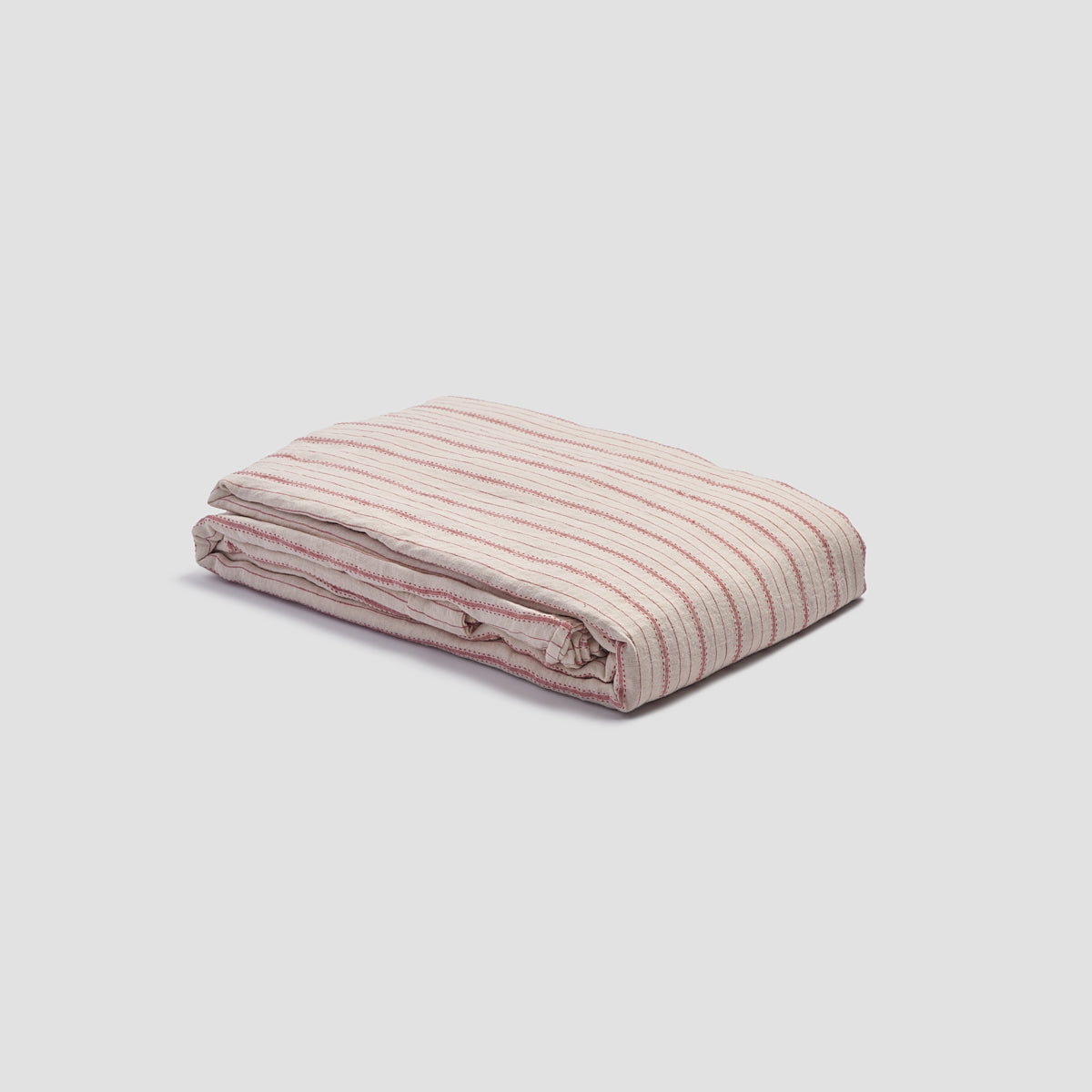 Mineral Red Ticking Stripe Duvet Cover