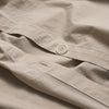 Parchment Washed Cotton Percale Duvet Cover Button Detail