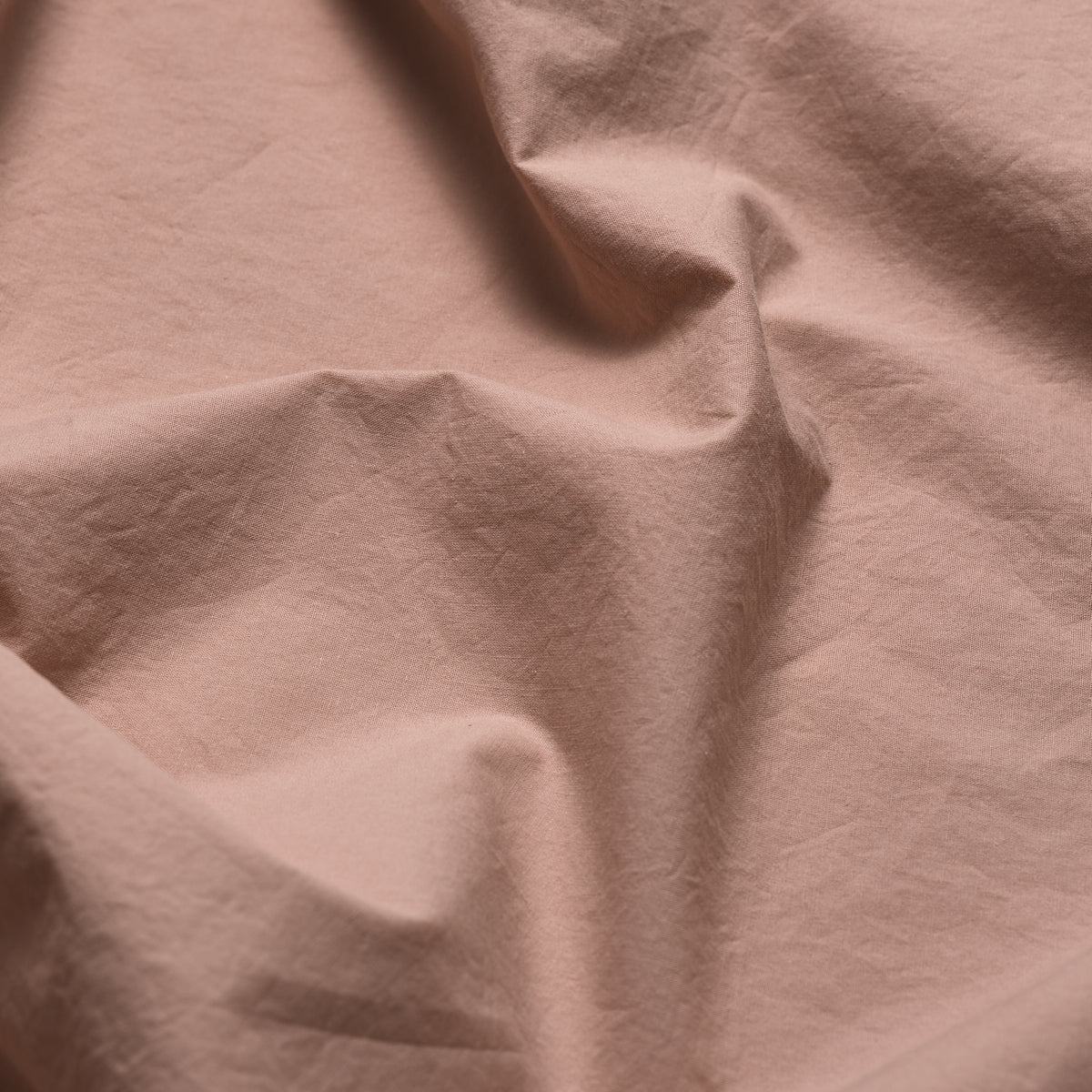 French Rose Washed Cotton Percale Flat Sheet