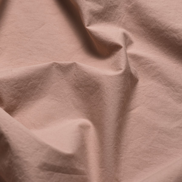 French Rose Washed Cotton Percale Fabric Detail