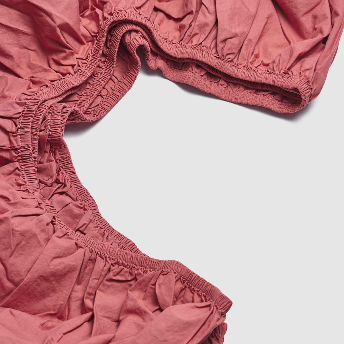Red Dune Washed Cotton Fitted Sheet