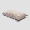 Mushroom Gingham Linen Pillowcase