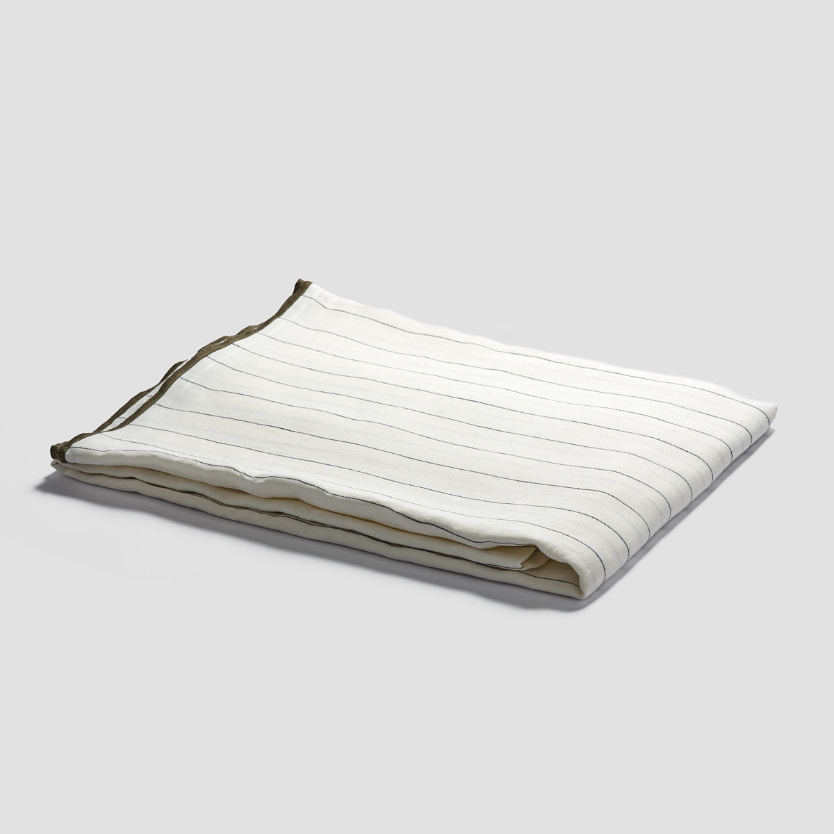 Luna Stripe Linen Tablecloth - Piglet in Bed