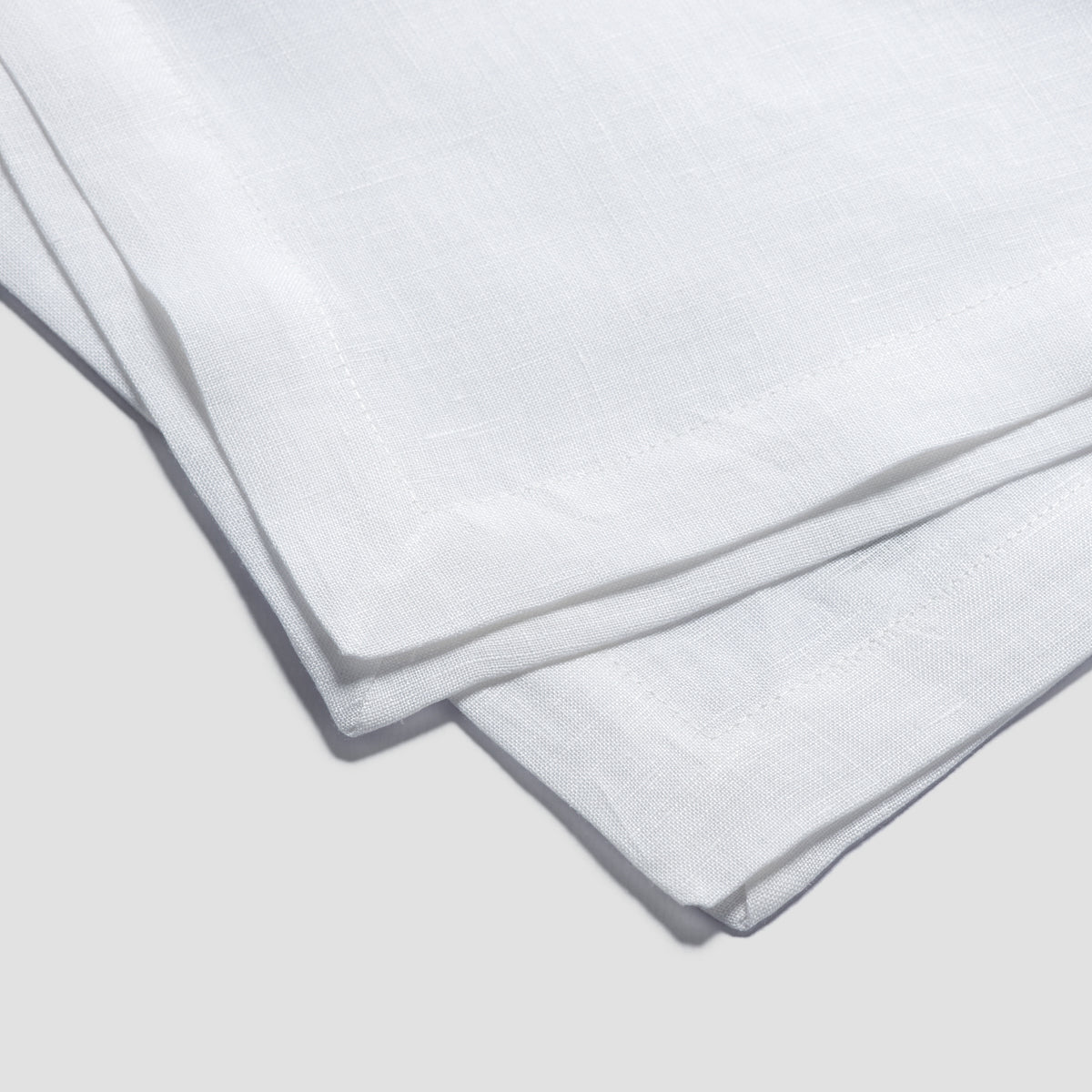 White Linen Table Runner - Piglet in Bed