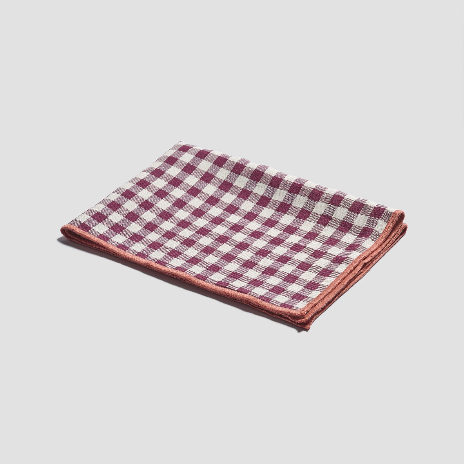 Berry Gingham Linen Placemat