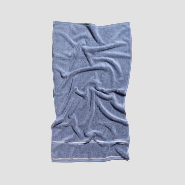 Warm Blue Bath Towel - Piglet in Bed