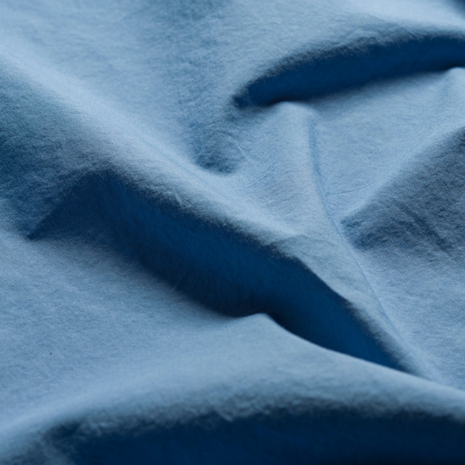 Cove Blue Washed Percale Cotton Flat Sheet