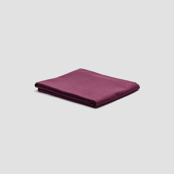 Mulberry Washed Percale Cotton Flat Sheet