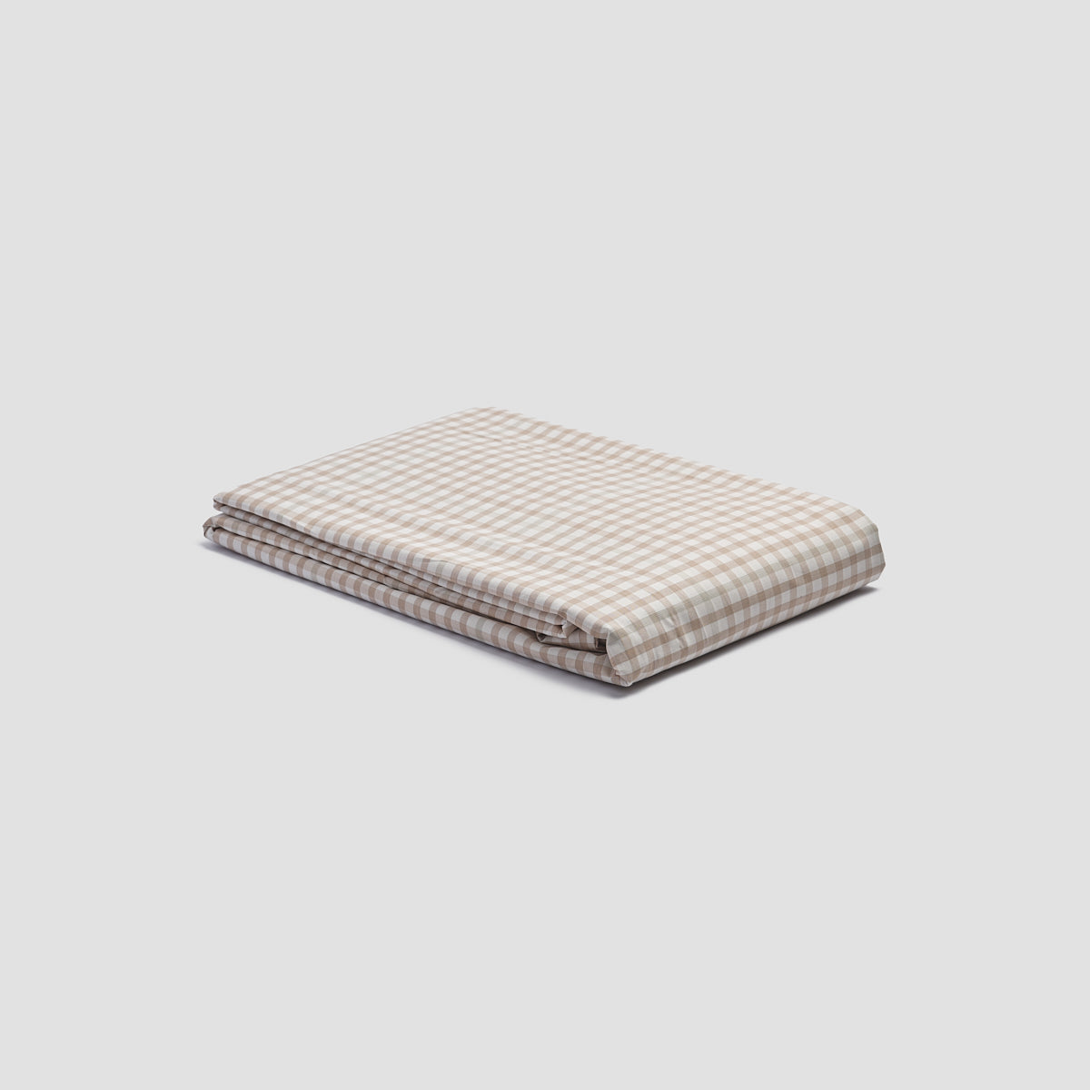 Cafe Au Lait Small Gingham Cotton Duvet Cover