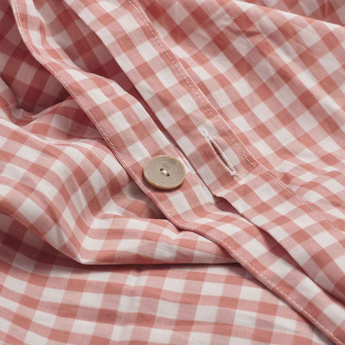 Red Dune Small Gingham Cotton Duvet Cover