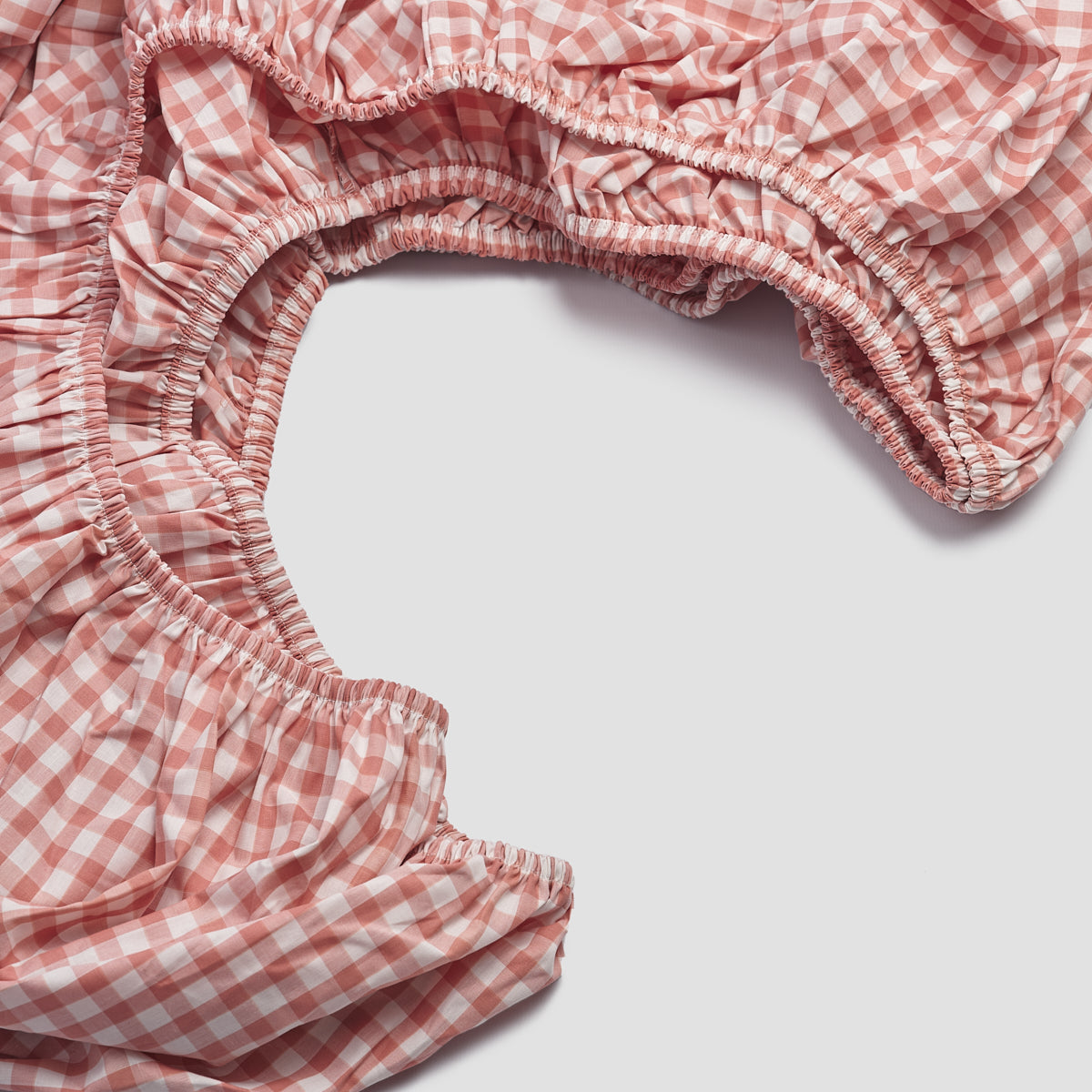 Red Dune Small Gingham Cotton Fitted Sheet