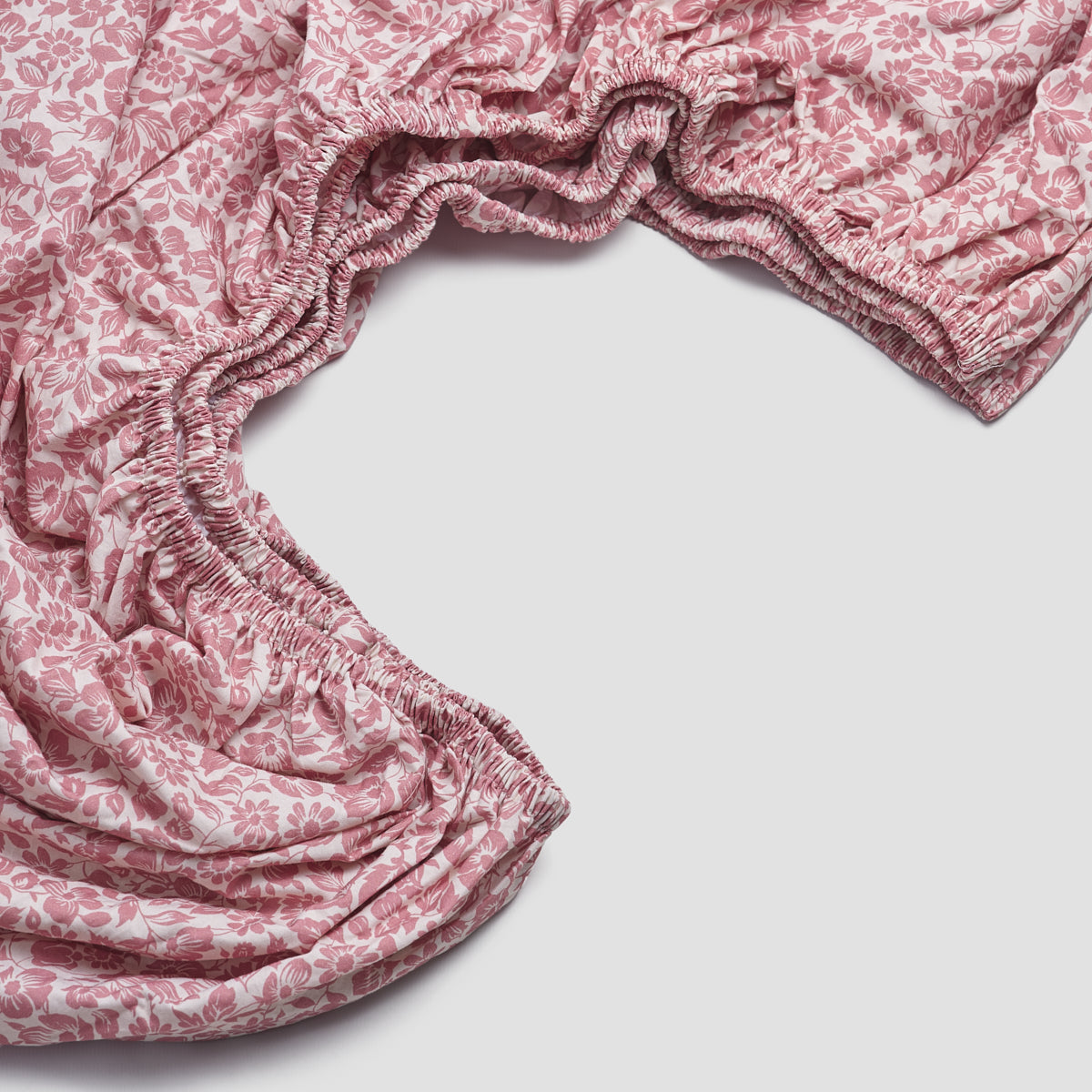 Red Dune Meadow Floral Printed Fitted Sheet