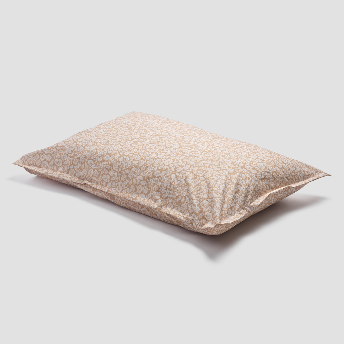Butterscotch Meadow Floral Printed Cotton Pillowcase