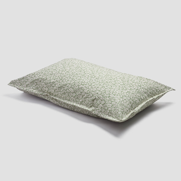 Pear Meadow Floral Printed Cotton Pillowcase