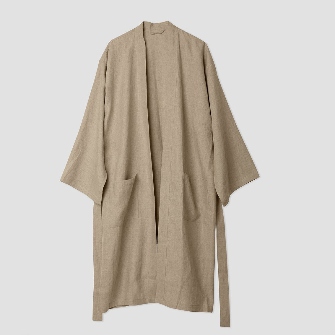 Oatmeal Linen Robe - Piglet in Bed