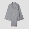 Midnight Stripe Linen Pyjama Trousers Set