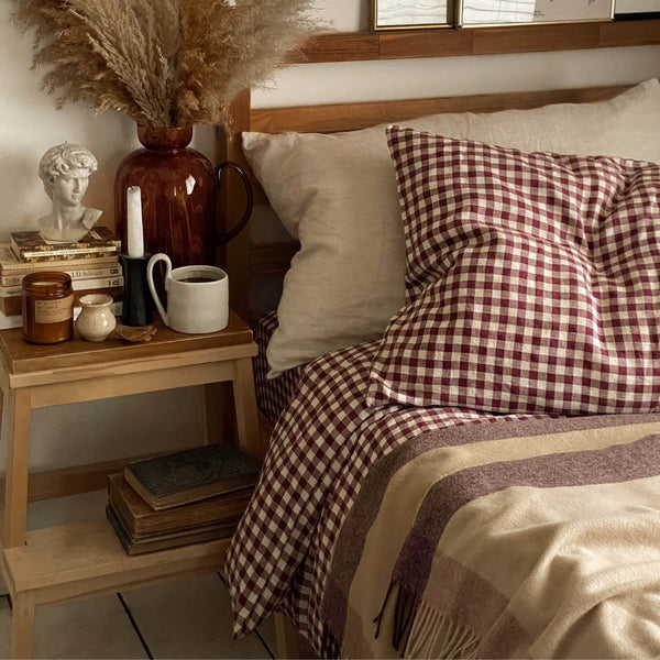 Berry Gingham Linen Bedtime Bundle